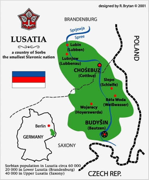 Нижняя Лужица на карте