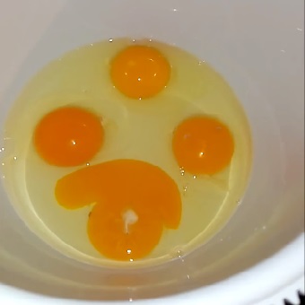 Четыре яйца в миске