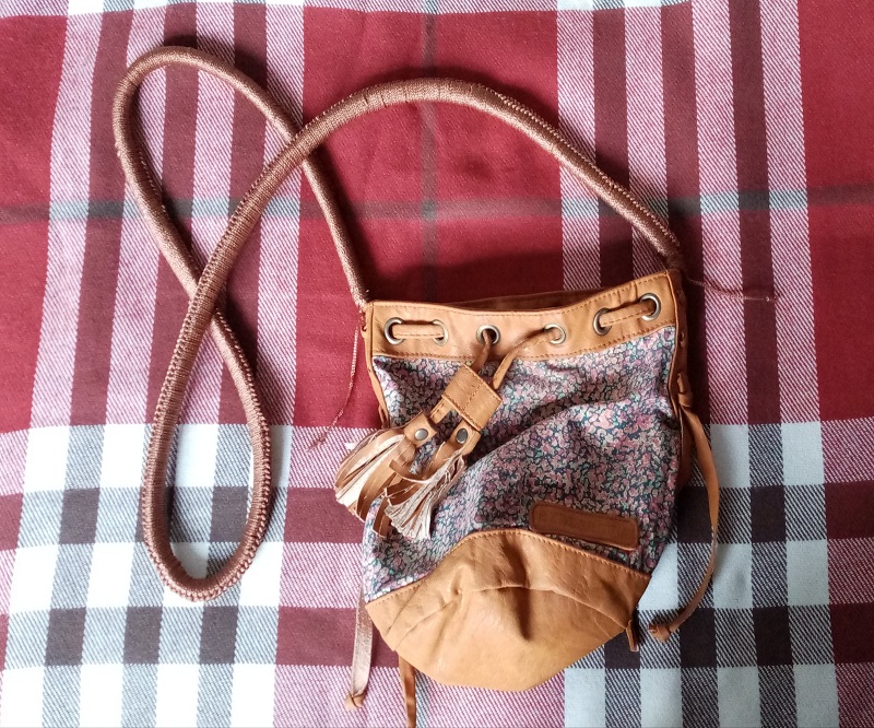 Ручка сумки после вязания
