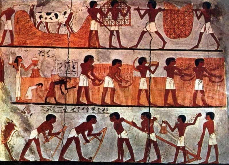 Настенная Роспись из египетской гробницы