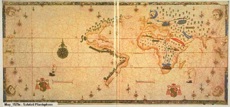 Карта мира Сальвиати, 1525